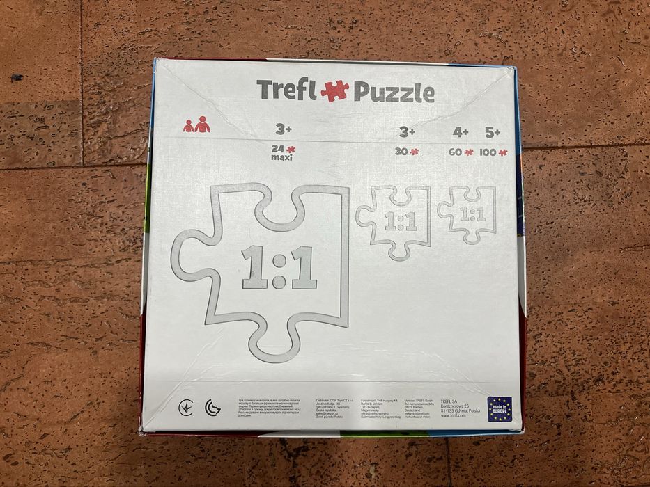 Puzzle Świnka Peppa 4w1 / 12, 15, 20 i 24 elementy