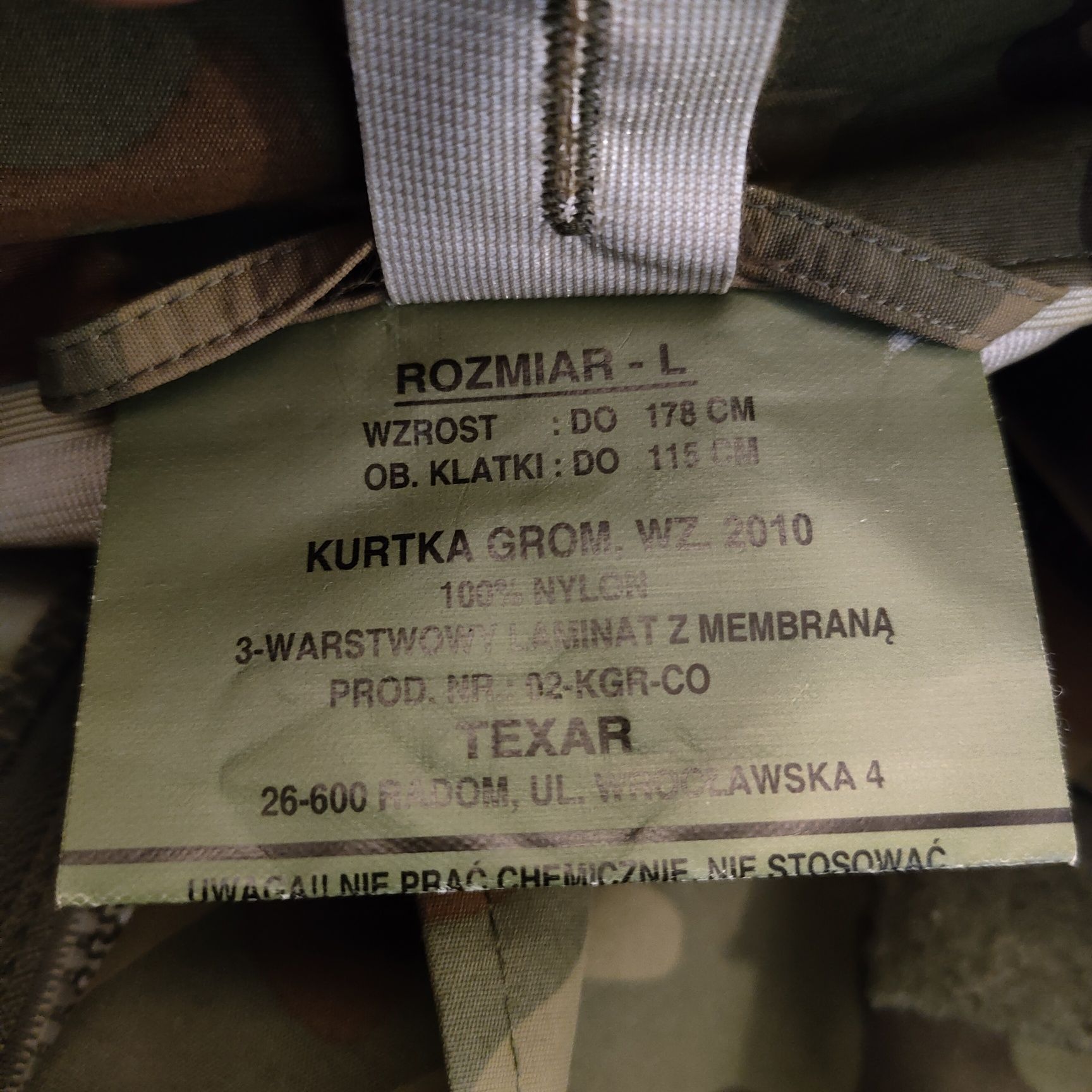 Kurtka Texar Grom ECWCS PL Camo02-GROJ-CO rozmiar L