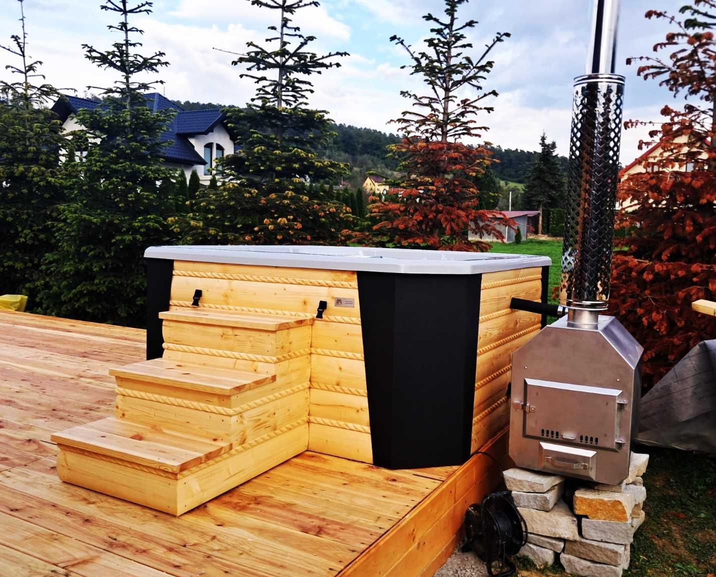 "ETNA" 5 osobowe Jacuzzi !!! Wersja "Góralska" Wanna SPA + GRATIS !!!