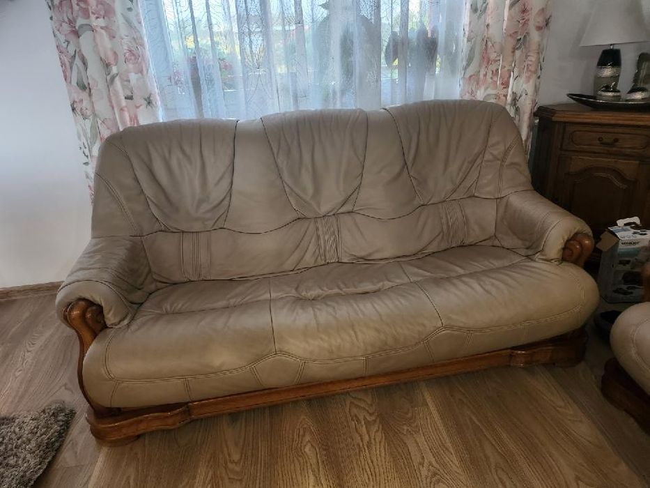Kanapa skórzana + 2 fotele