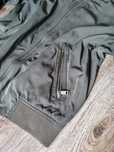 River island 42 XL bomberka zielona khaki kurtka satynowa jesień