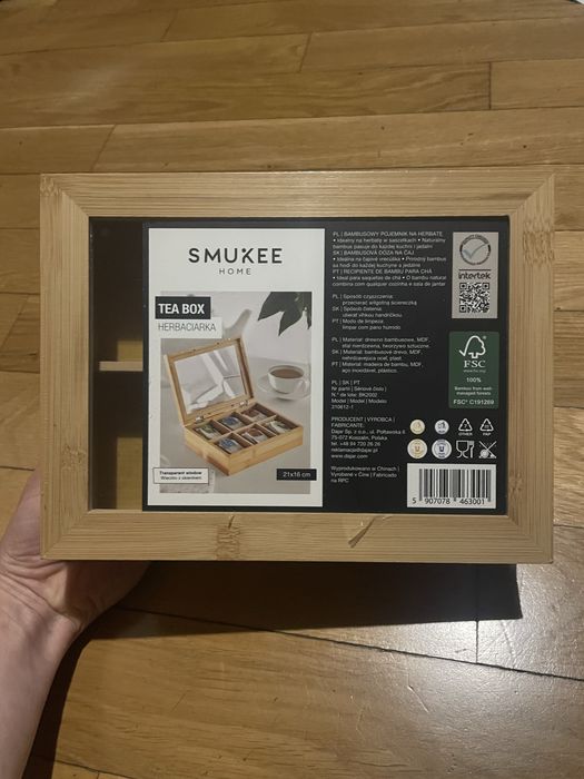 Bambusowe pudelko na herbate teabox