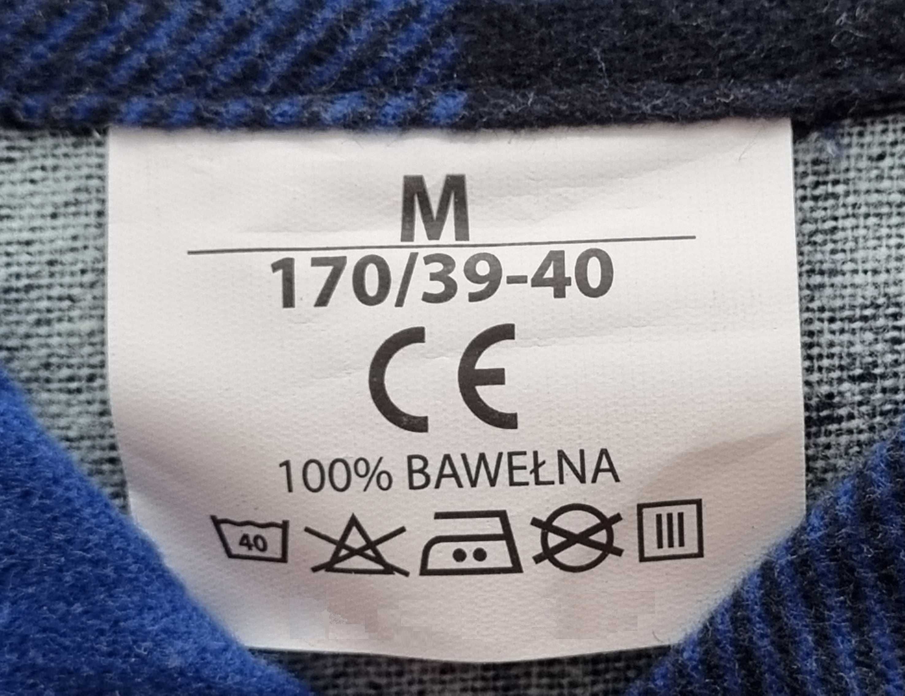 Koszula flanelowa robocza niebieska MIĘKKA r. M - 5XL kraj 100%bawełna