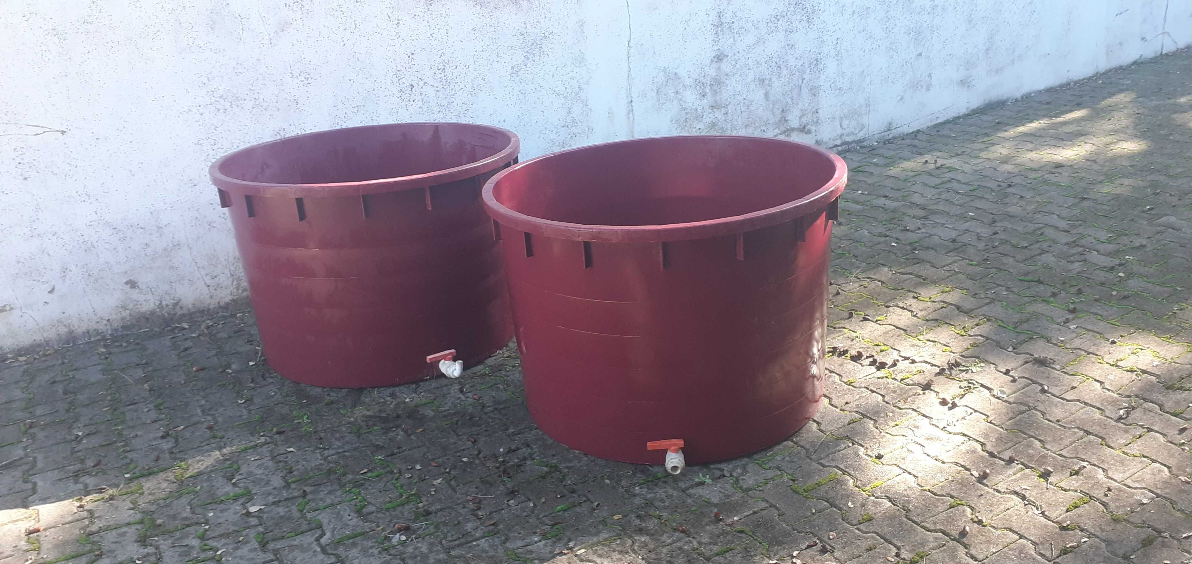 Esmagador elétrico, 2 tinas de 700 litros