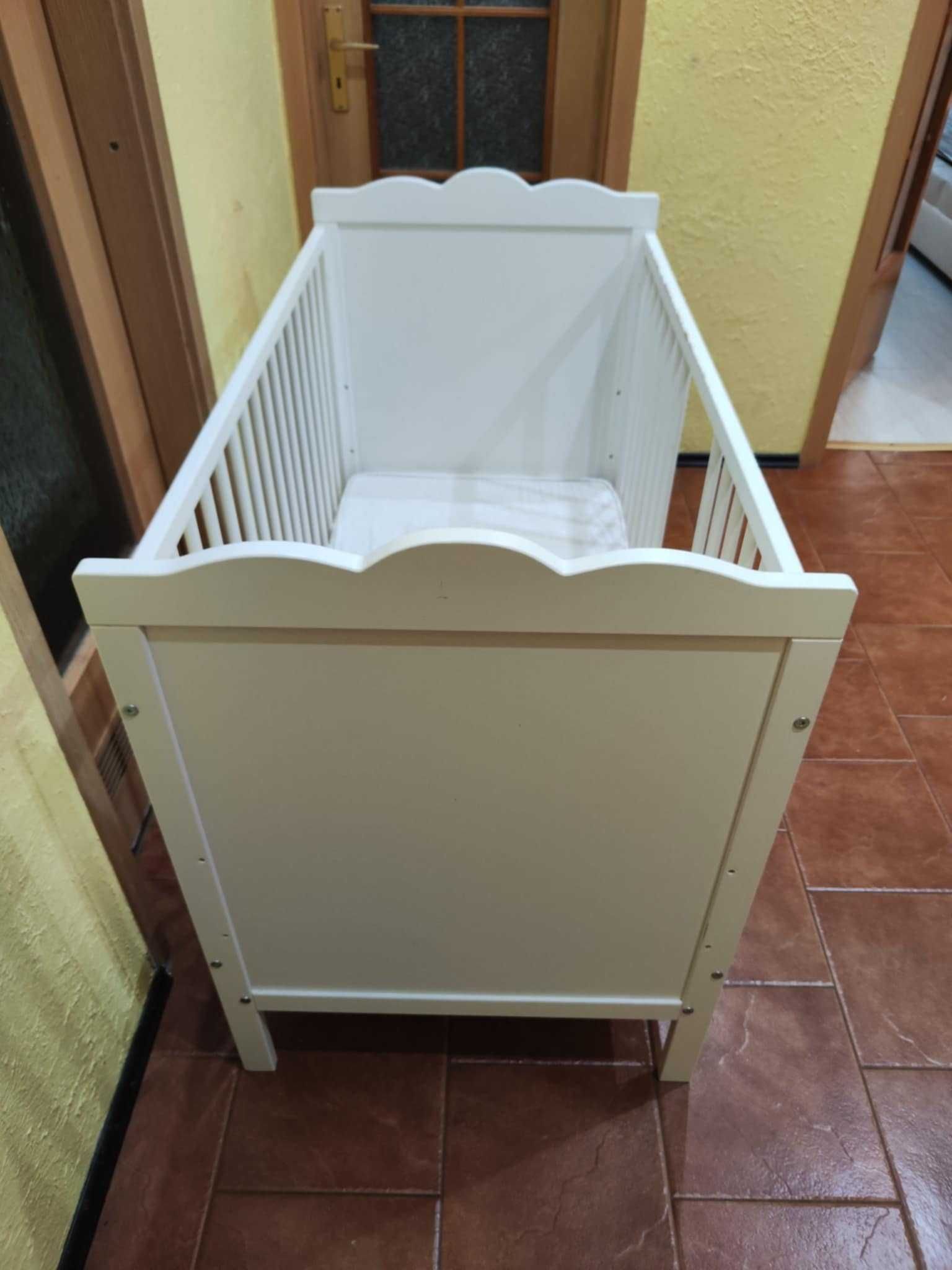 Łóżeczko dziecięce Klupś Sowy z MATERACEM Marsell 60 x 120 cm biały