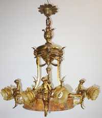 Хрустальная антикварная бронзовая люстра винтажная лампа светильник