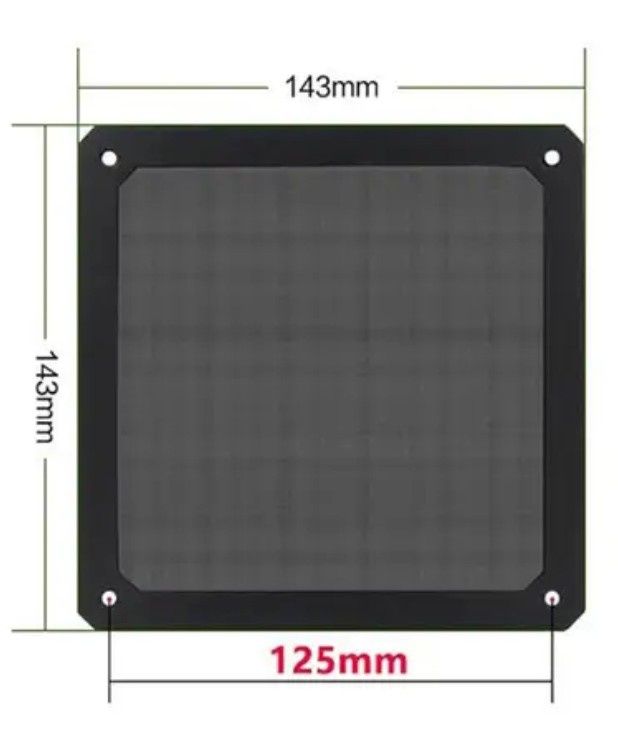 Filrt 140 do obudowy komputera magnetyczny czarny