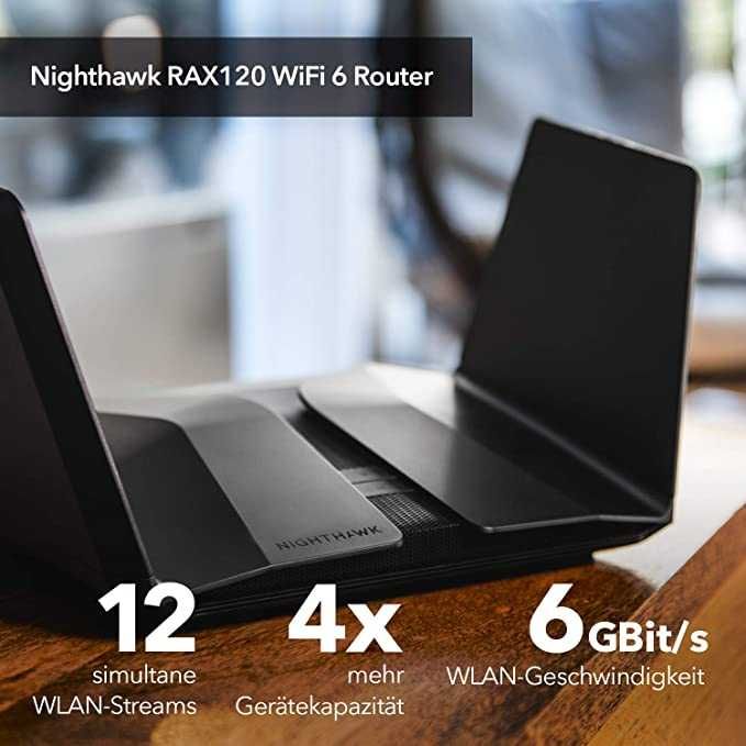 Router  Netgear Nighthawk RAX120 WiFi 6 AX6000 novo  em caixa.