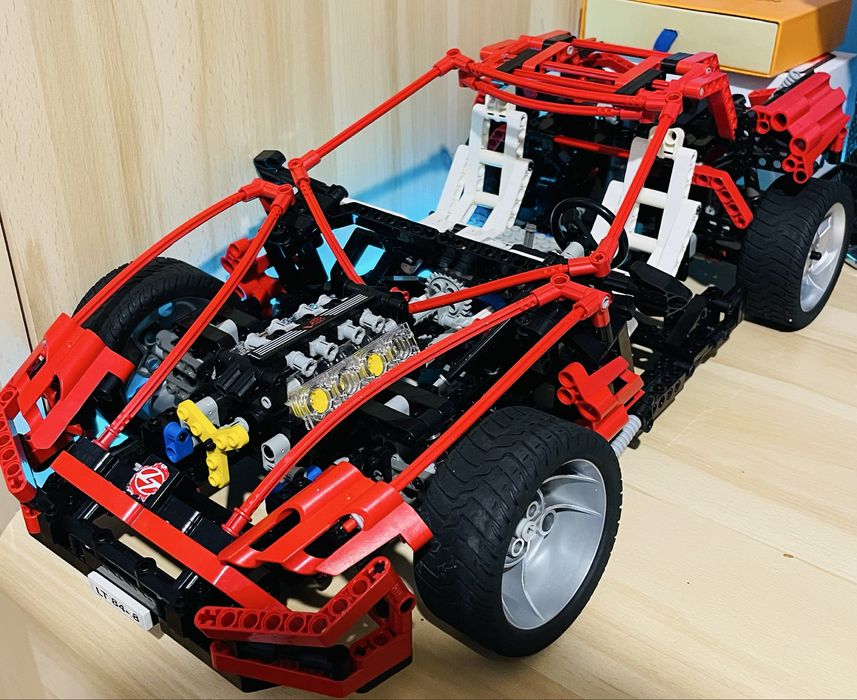 DUŻY Samochód sportowy wyścigowy Lego TECHNIC 8448 Super Street Sensat