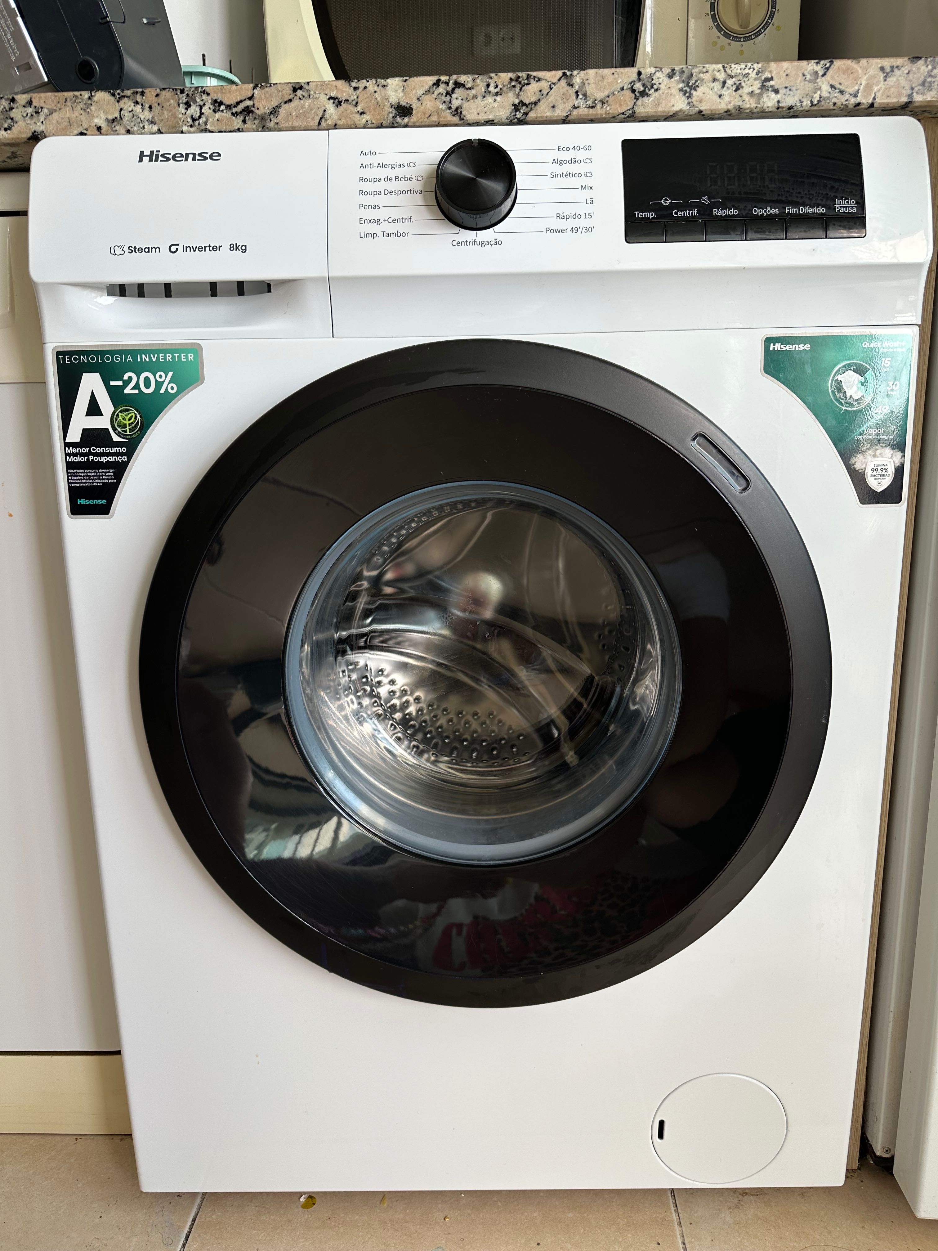 Máquina de lavar 8kg nova com factura