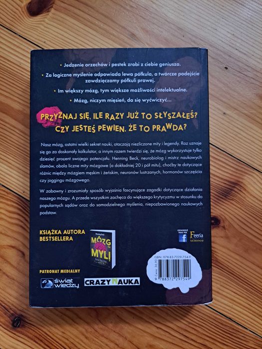 "Mózgobrednie 20 i pół mitu o mózgu" Henning Beck