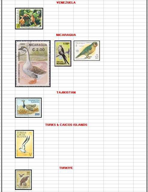 Vendo ou troco Selos (Tema Aves Mundiais) 3/4