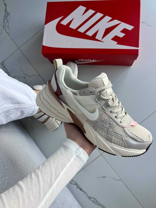 Кросівки Nike V2K Runtekk Beige Pink / кроси Найк В2К Рантекк бежеві
