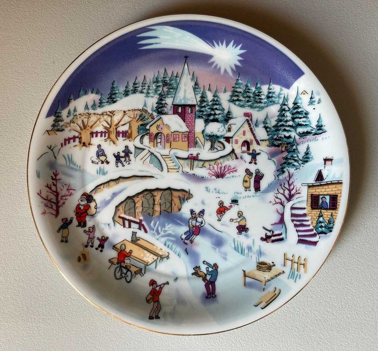 Prato de Natal SPAL Porcelanas Série Limitada 1992