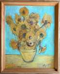 Obraz olejny na płótnie, duży inspirowany Słoneczniki Vincent van Gogh