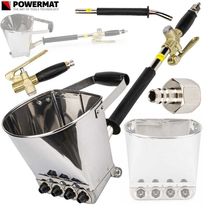 POWERMAT Tynkownica Pneumatyczna Do Zaprawy Tynku Ścian 3l PM1104
