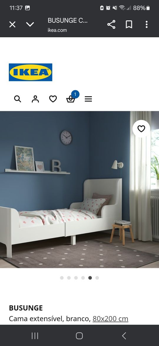 Cama IKEA Busunge extensível