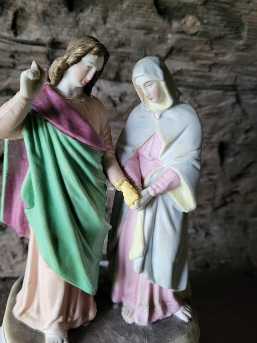 Stara kropielnica Maryja I Święty Jan porcelana Andenne