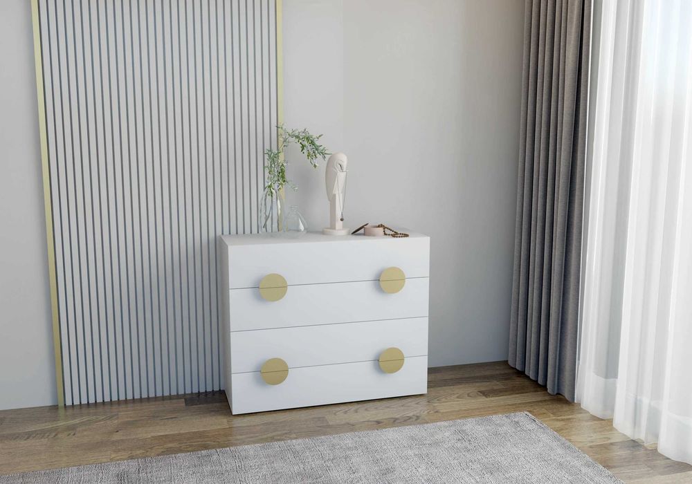 Komoda PERL BIAŁA 4S Idźczak Meble