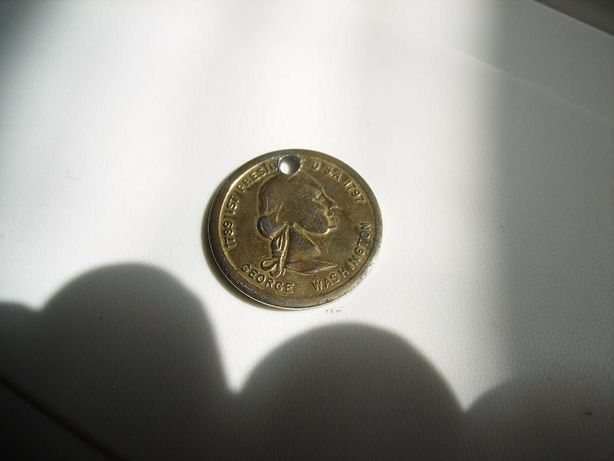 Памятная монета/медальон/медаль о смерти Джорджа Вашингтона.
