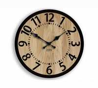 Zegar ścienny drewniany nowoczesny 33 cm duży