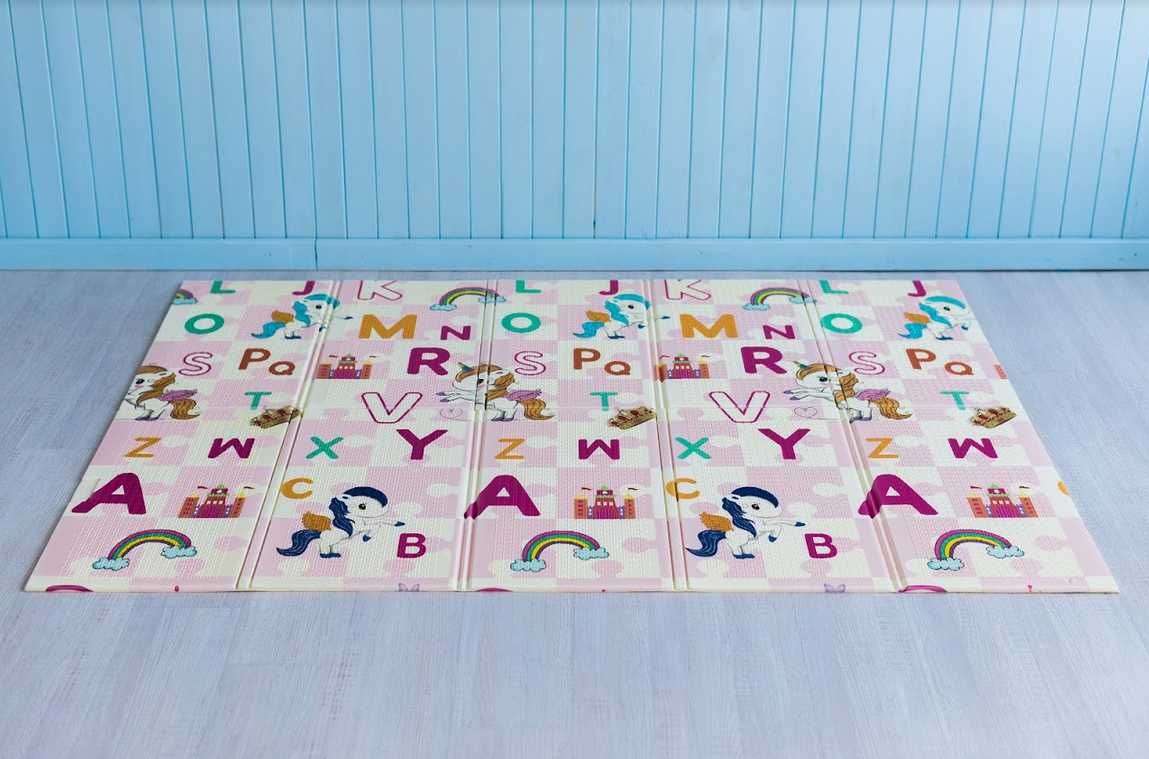 Дитячий складний килимок з двостороннім малюнком
