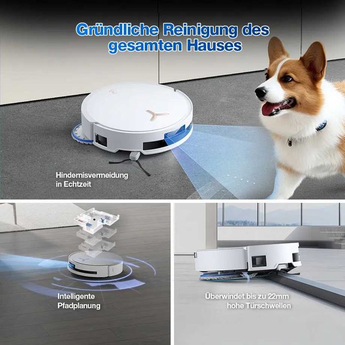 Робот-пилосос  ECOVACS Deebot T50 Max Pro Omni  кольори: Black / White