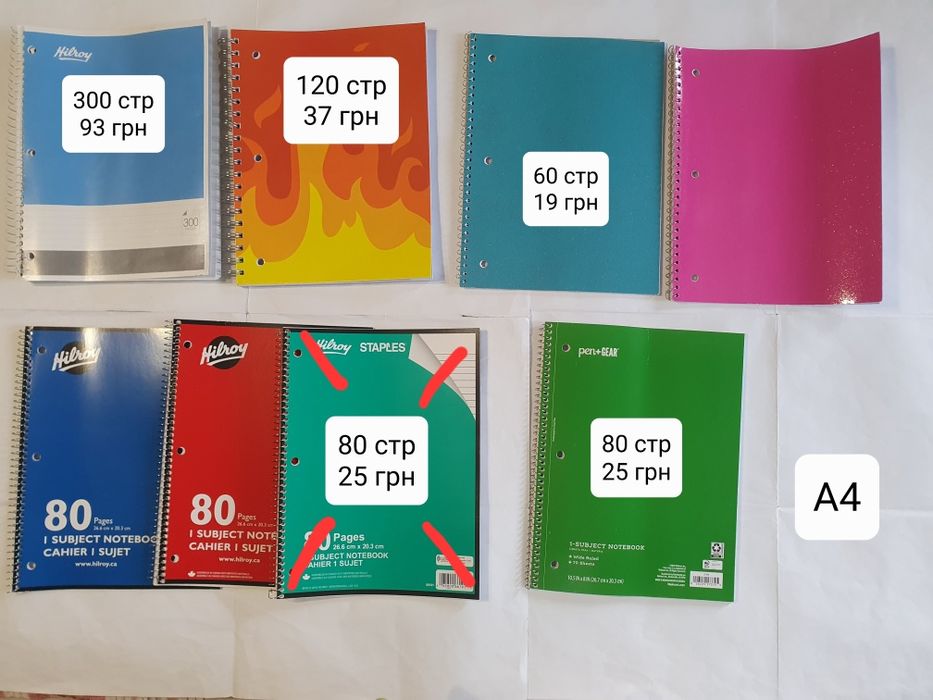 Блокноти А4, альбоми, фотоальбоми