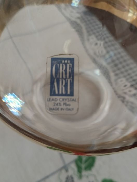 Conjunto de copos em cristal com ouro - CreArt (Itália)