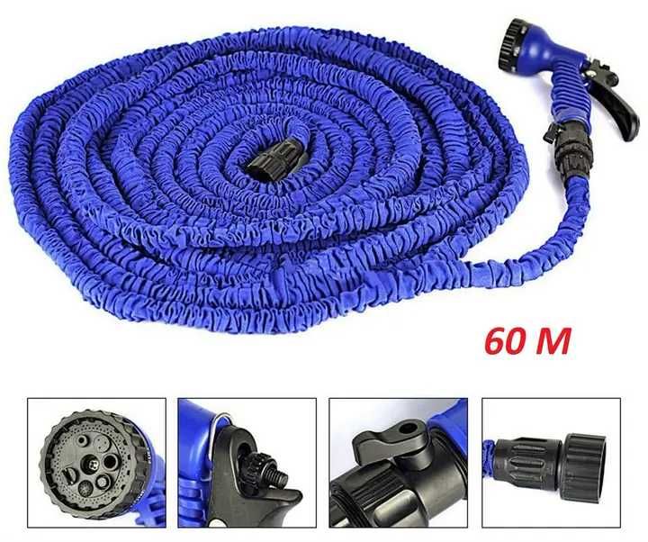 Садовий шланг для поливу Xhose 60м з розпилювачем Х-Hose поливаль