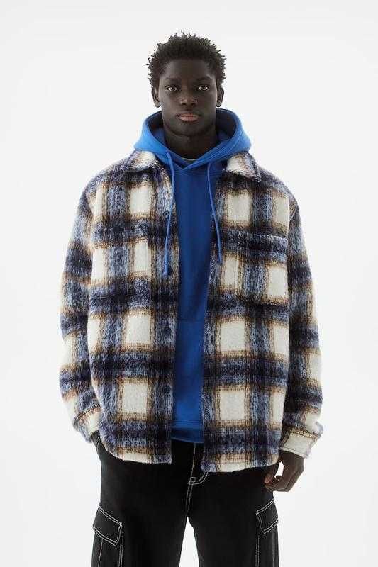 Куртка рубашка pull&bear м 38 в составе шерсть