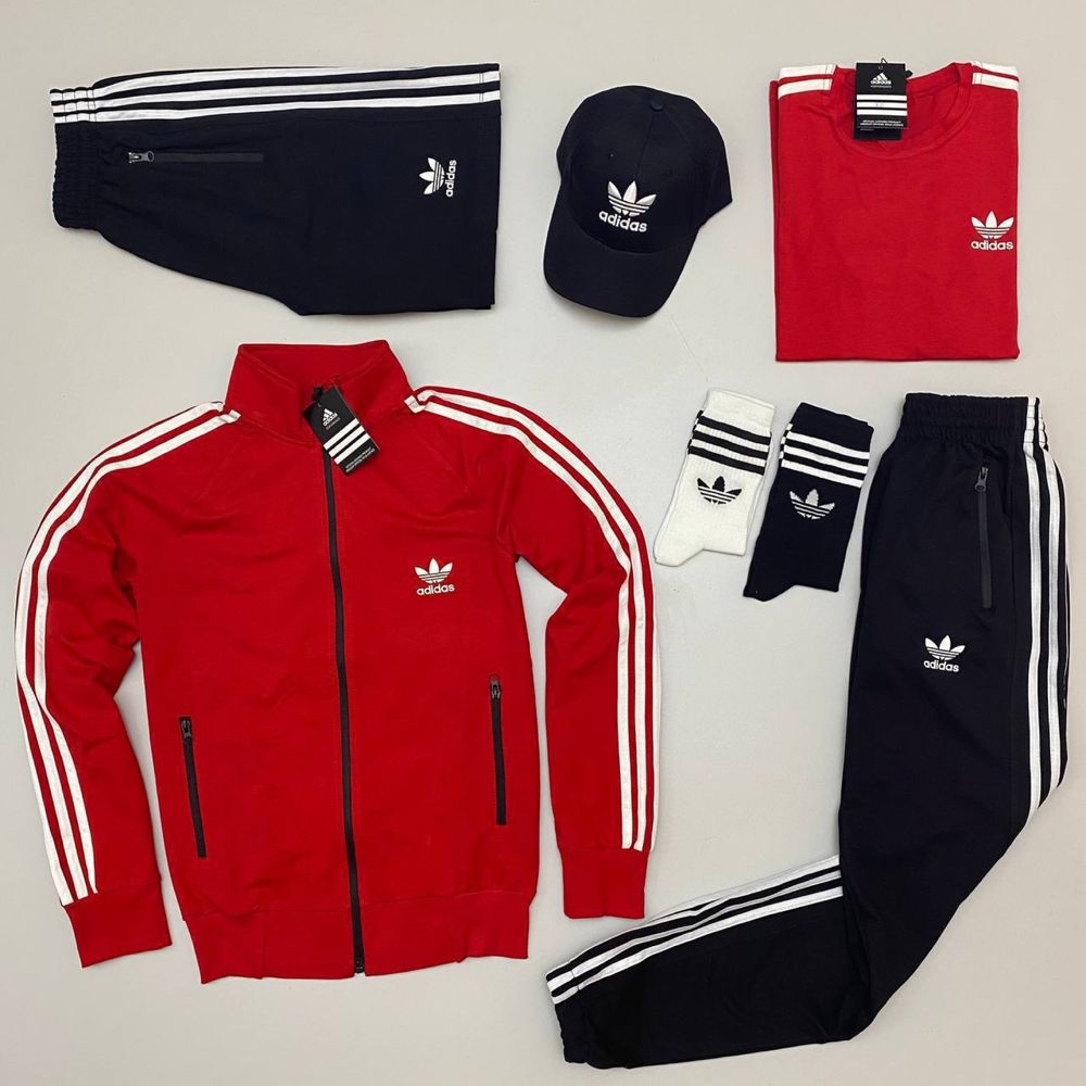Чоловічий спортивний костюм адідас набір Adidas [5в1] [xs-3xl]