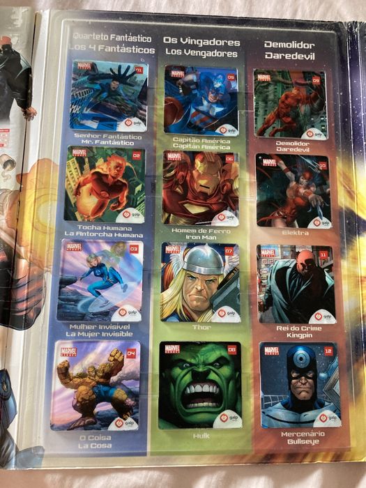 Tazos  holograficos  herois Marvel (Galp)
