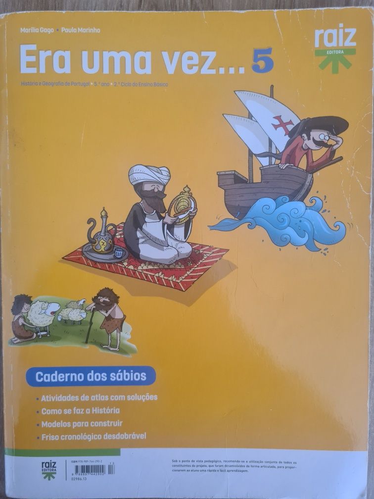 Caderno de atividades de HGP "Era uma vez...5" de 5° ano Editora Raiz