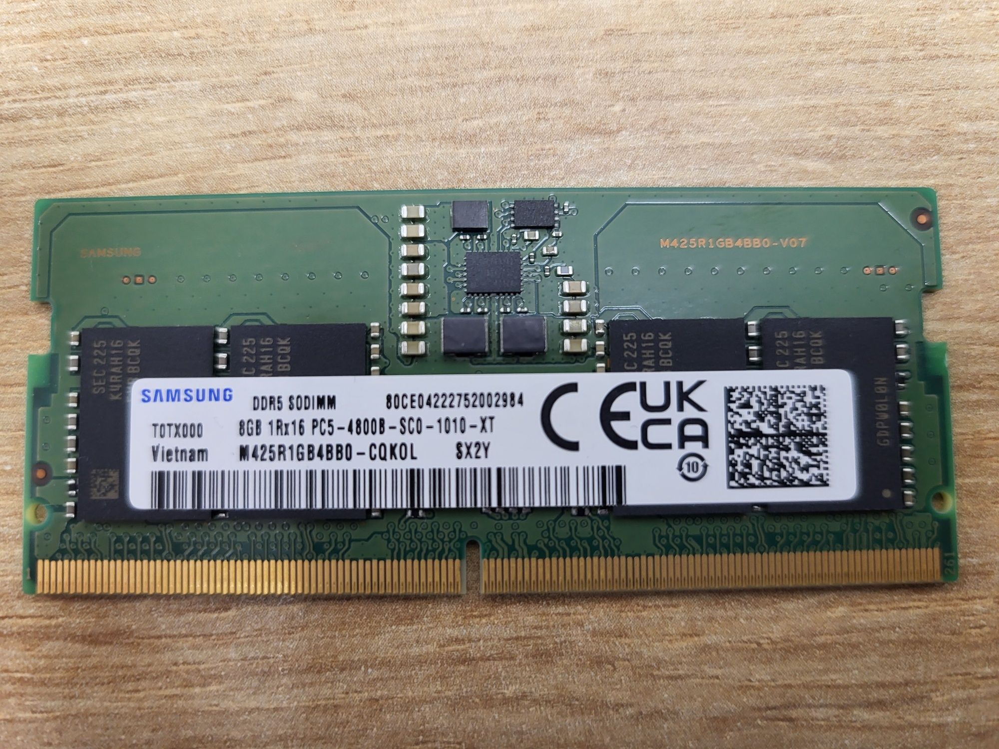 Pamięć ram Samsung 16GB, 2x8GB, DDR5, 4800MHz, SODIMM