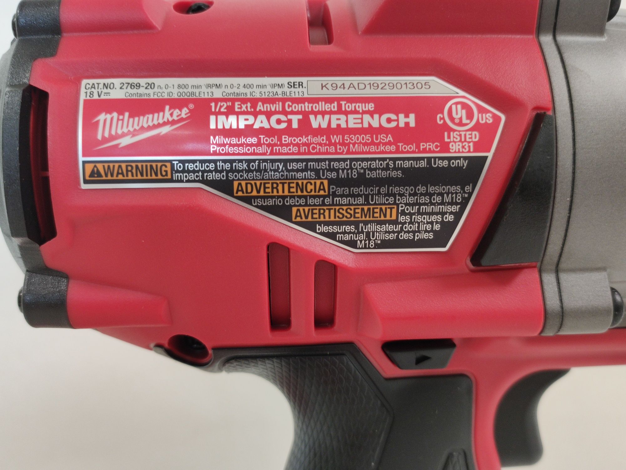 Milwaukee 2769-20 M18 FUEL ONE-KEY Динамометричний гайковерт 1/2"