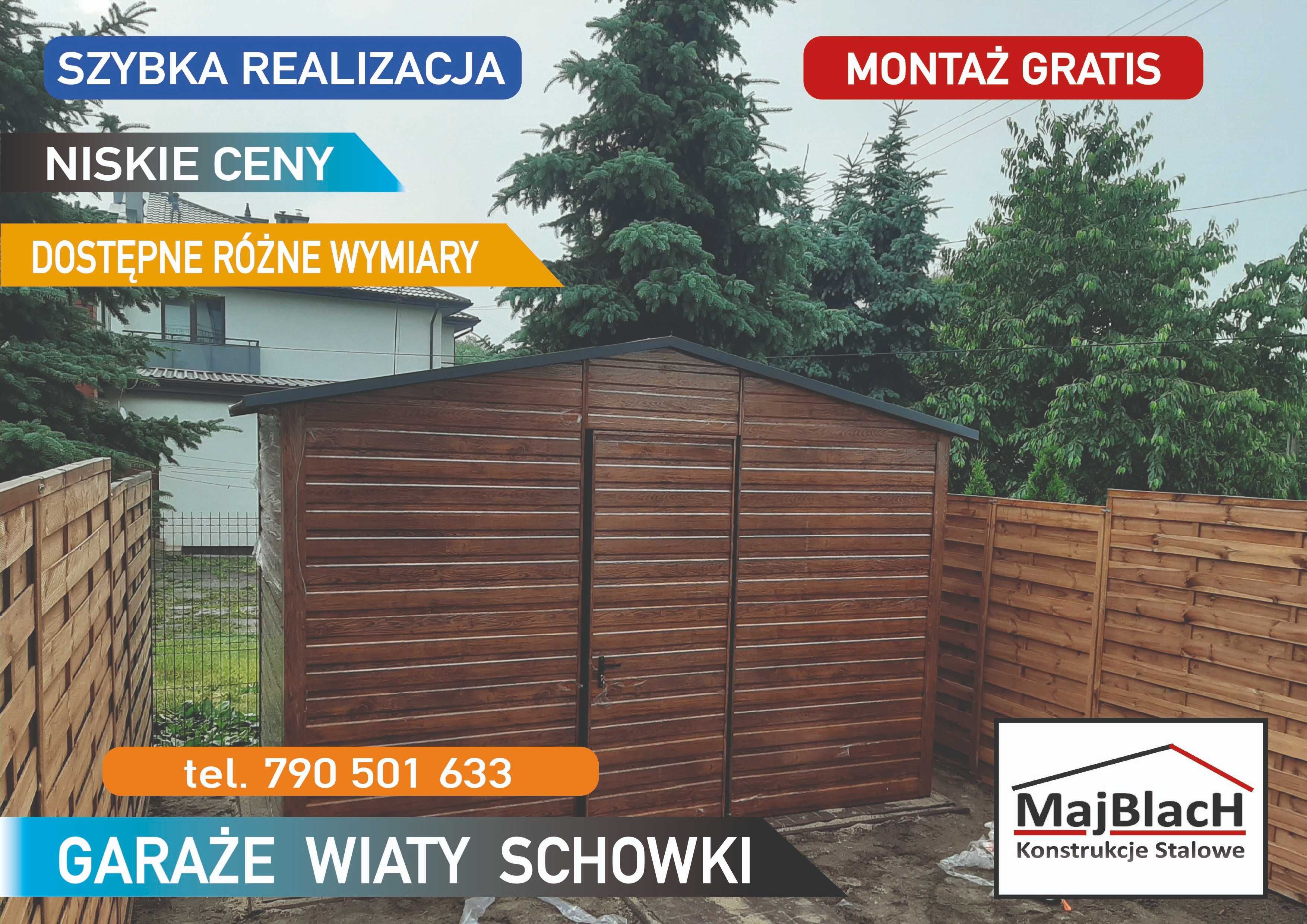 Garaż Blaszany|BLASZAK|SCHOWEK|WIATA|Magazyn|Garaże Blaszane–Maj-Blach