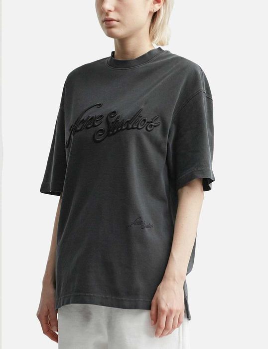 Футболка Acne Studios Exford Tourist Logo T-Shirt Black