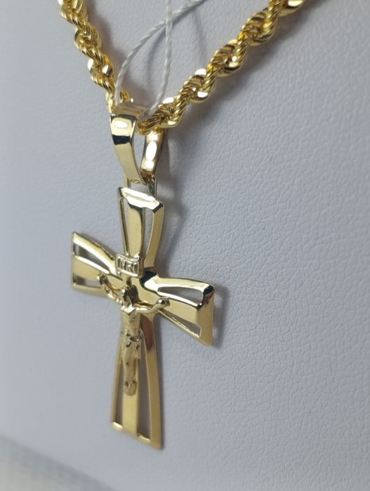 Złoty krzyżyk złoto próby 585° 14k