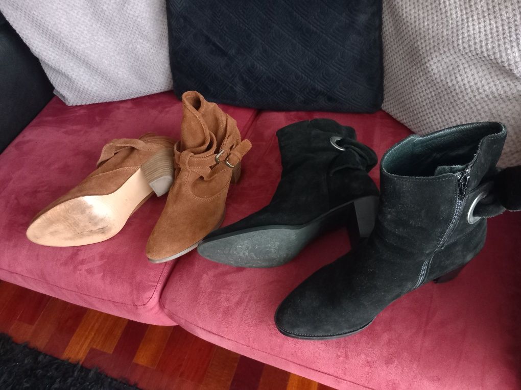 Botas em Pele Tam 39,40 Lindíssimas  ( Portes Incluídos)