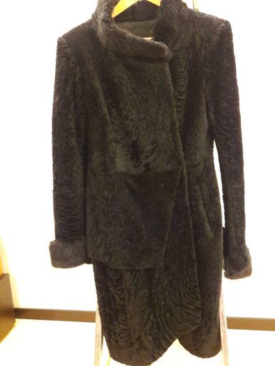 женская дубленка пальто каракуль с норкой