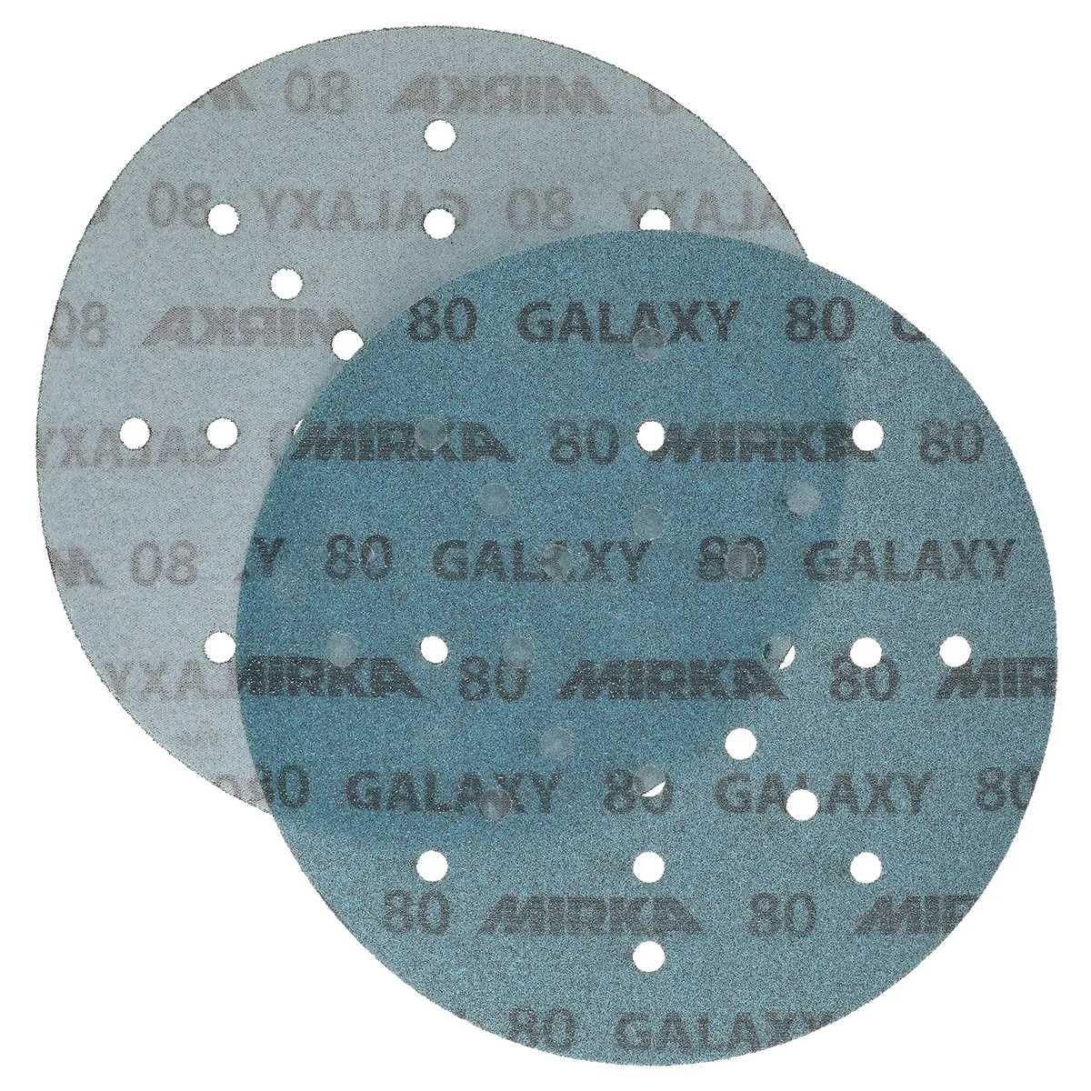 Papier ceramiczny MIRKA GALAXY Fi 225 mm 24H P80 na rzep - 5 sztuk