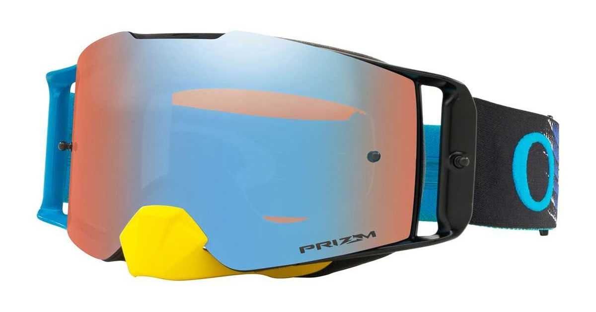 Gogle Oakley Frontline MX Dissolve Yellow Blue PRIZM Sapphire atv