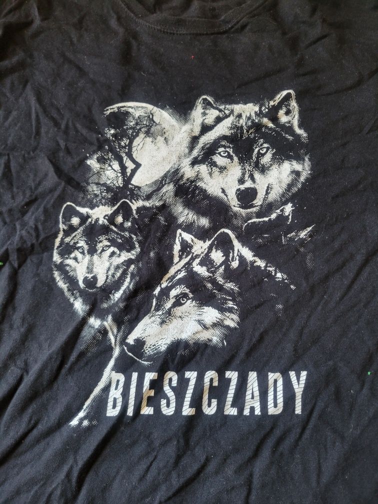 Bluzka męska czarna bieszczady