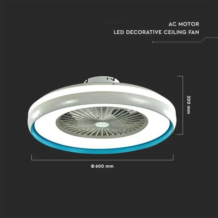 Wentylator Sufitowy V-TAC  Wbudowany 45W LED 3000lm + Pilot