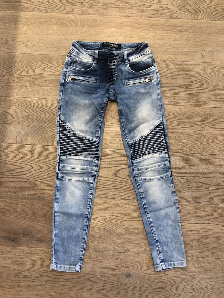 Balmain jeansy biker