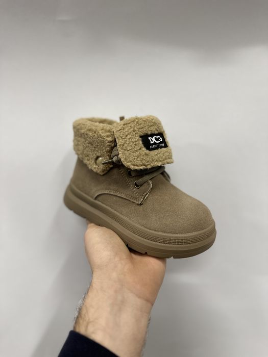 Черевики зимові на овчині 26-32, коричневі черевички ботинки на зиму