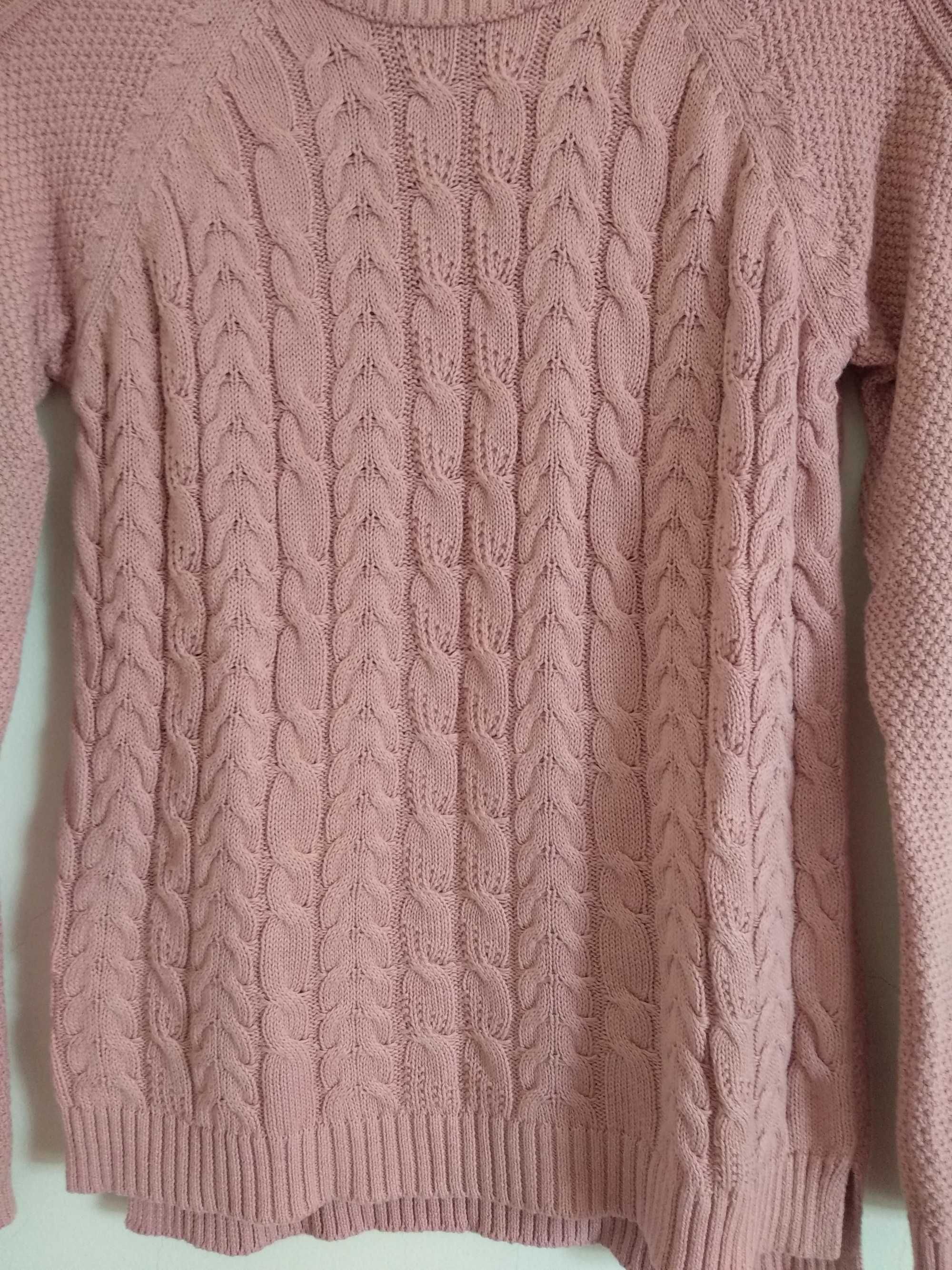 Camisola de malha Rosa Velho Stradivarius - S