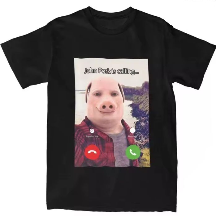 Мем футболка со свинным рылом