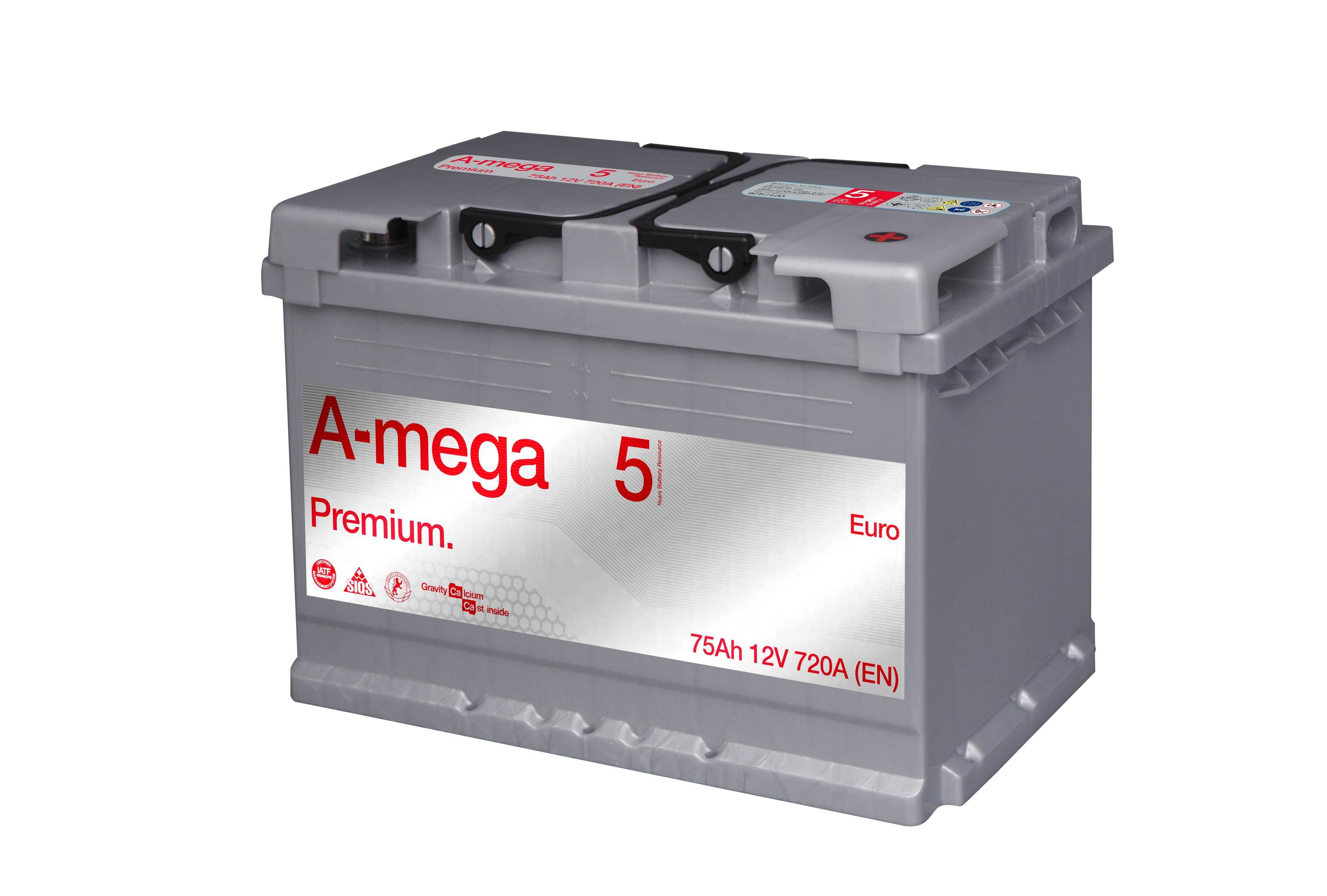 Akumulator Amega 75 Ah 720 A PREMIUM M5 + GRATIS ZA 50ZŁ